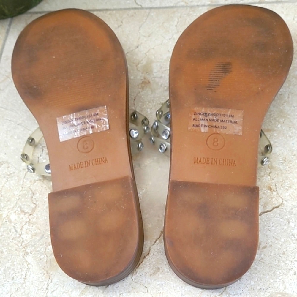 Steve Madden Tan Studded Sandals - Picture 5 of 10